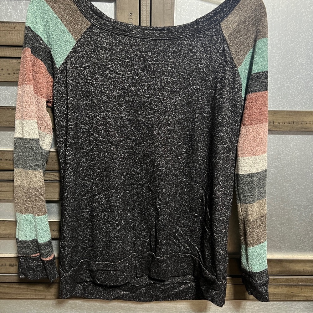 Pink Clover Multicolor Sleeve Sweater